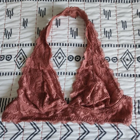 Free People Intimately Rust Gallon Halter Bralette Medium - Picture 2 of 5
